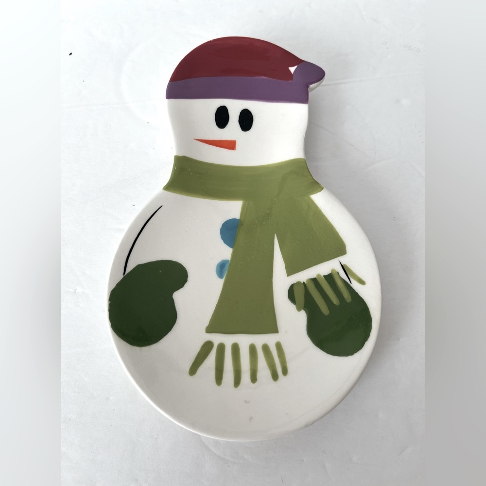 Pier 1 snowman spoonrest/trinket dish